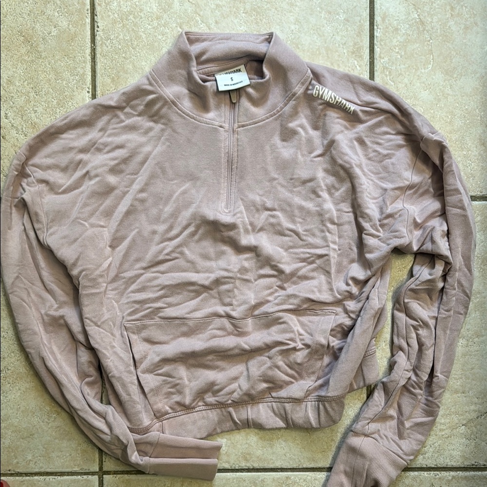 Gymshark Light Pink Quarter-Zip Pullover